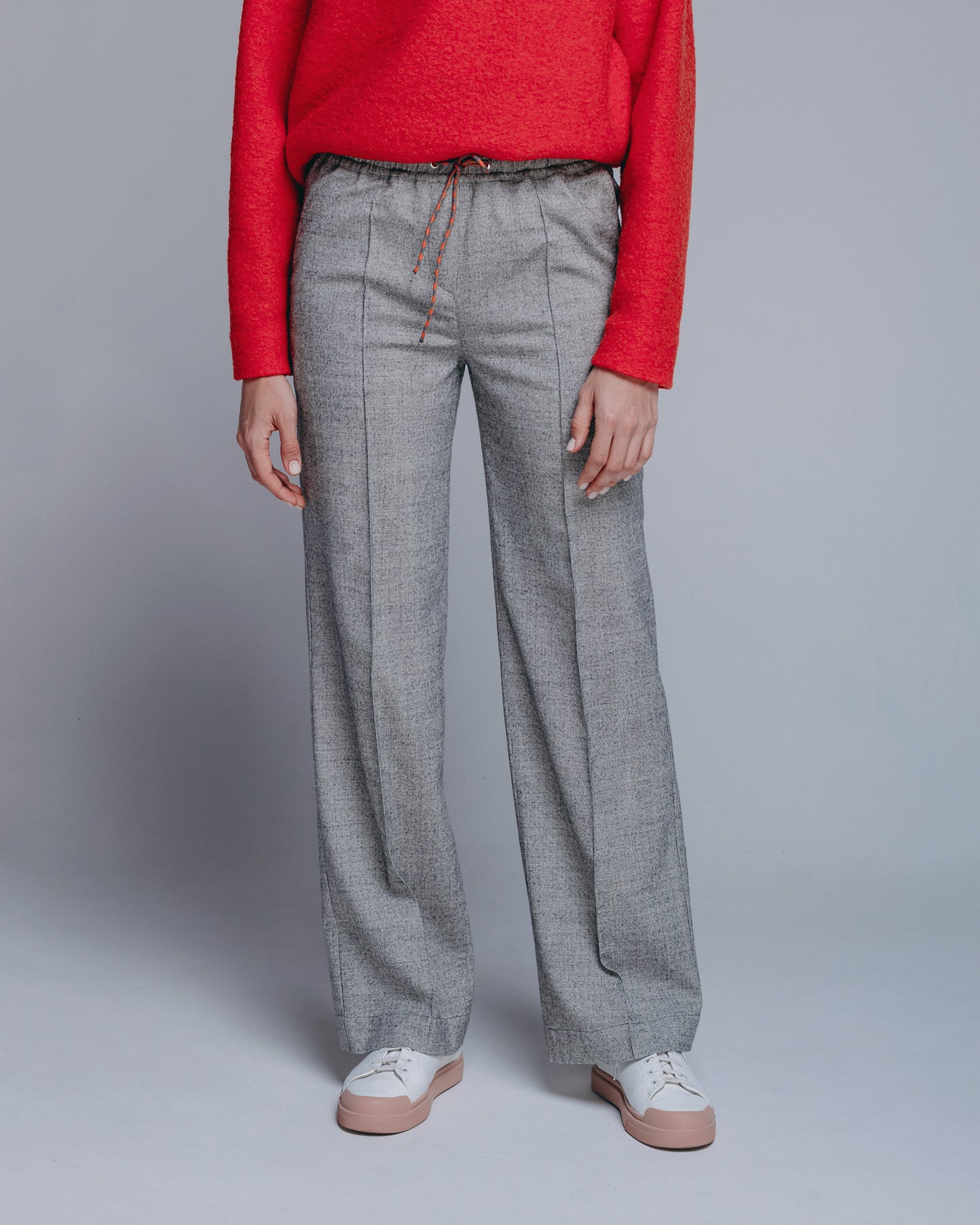 Grey Wide-Leg Trousers