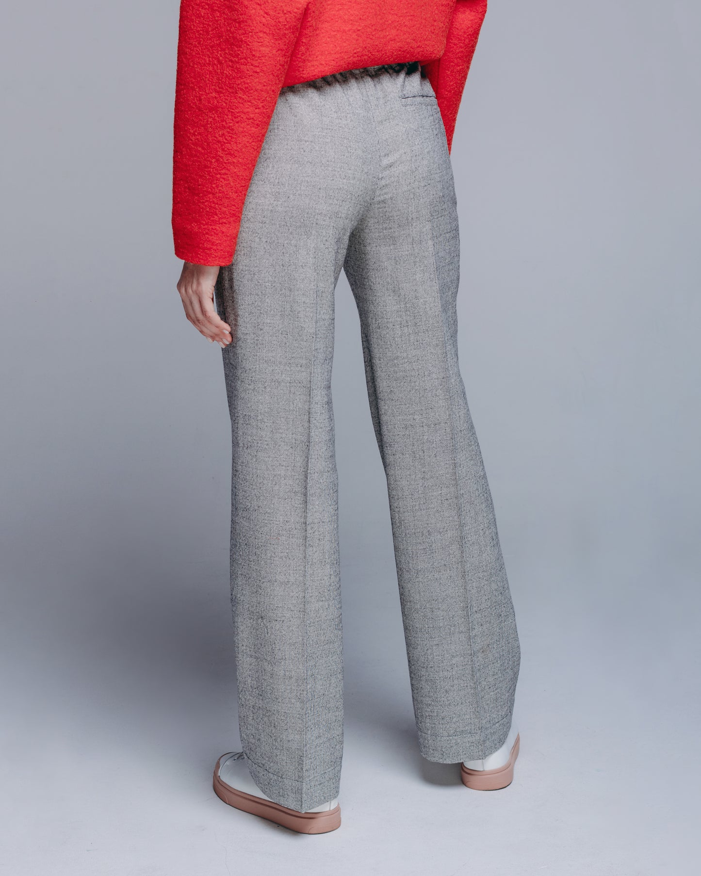Grey Wide-Leg Trousers