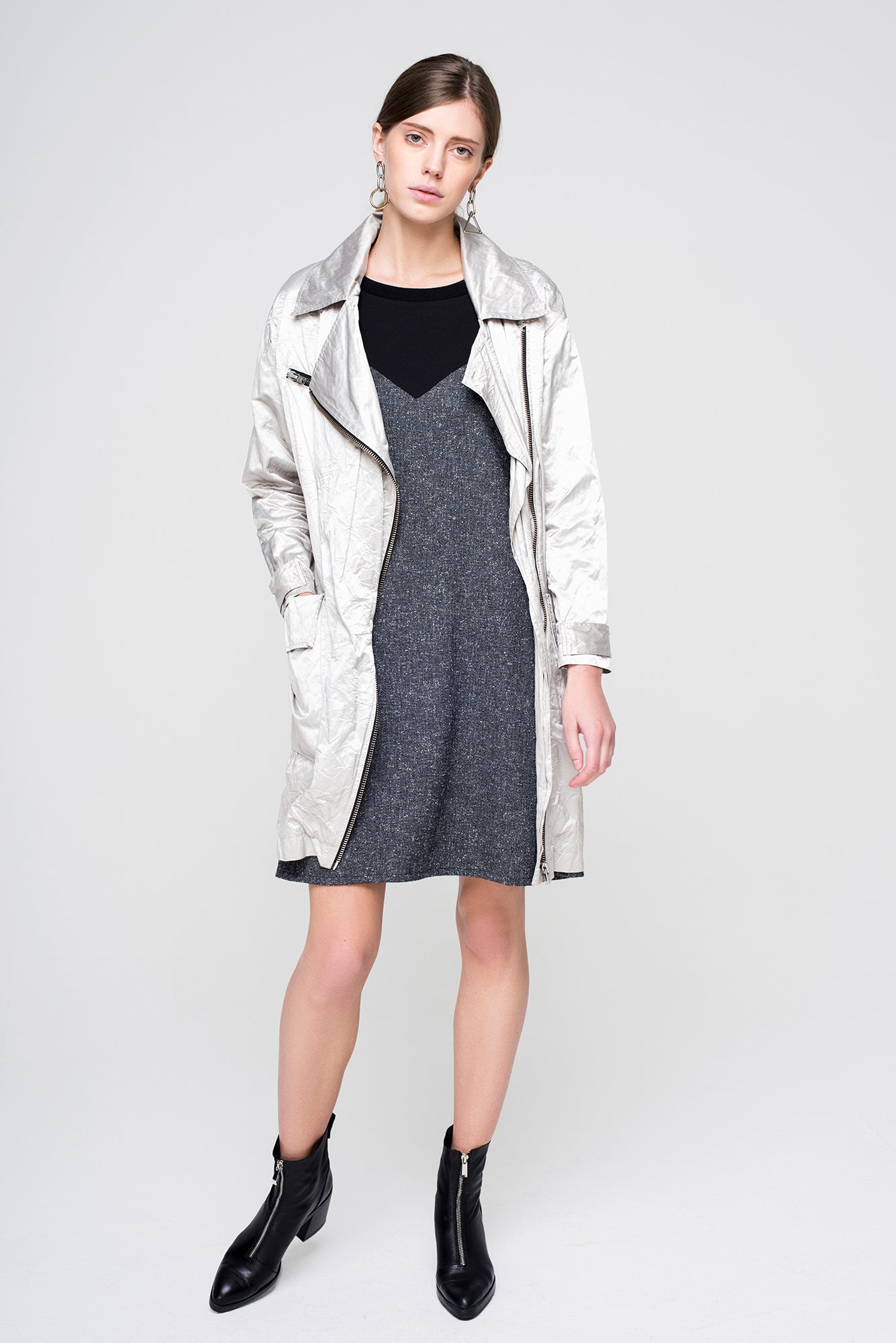 Silver Trench Coat