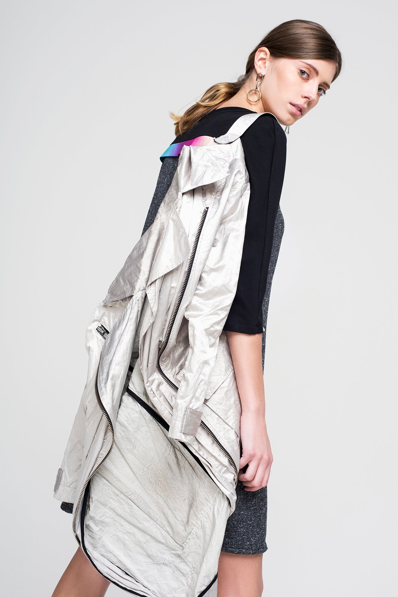 Silver Trench Coat